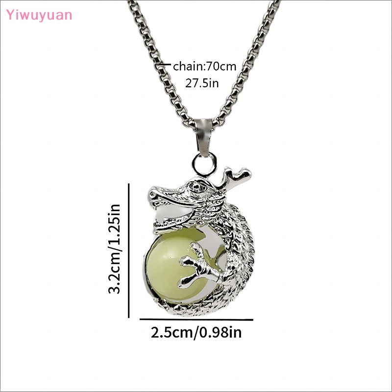 Vòng cổ Mặt Hình Rồng Phát Quang Phong Cách Gothic Punk Mới