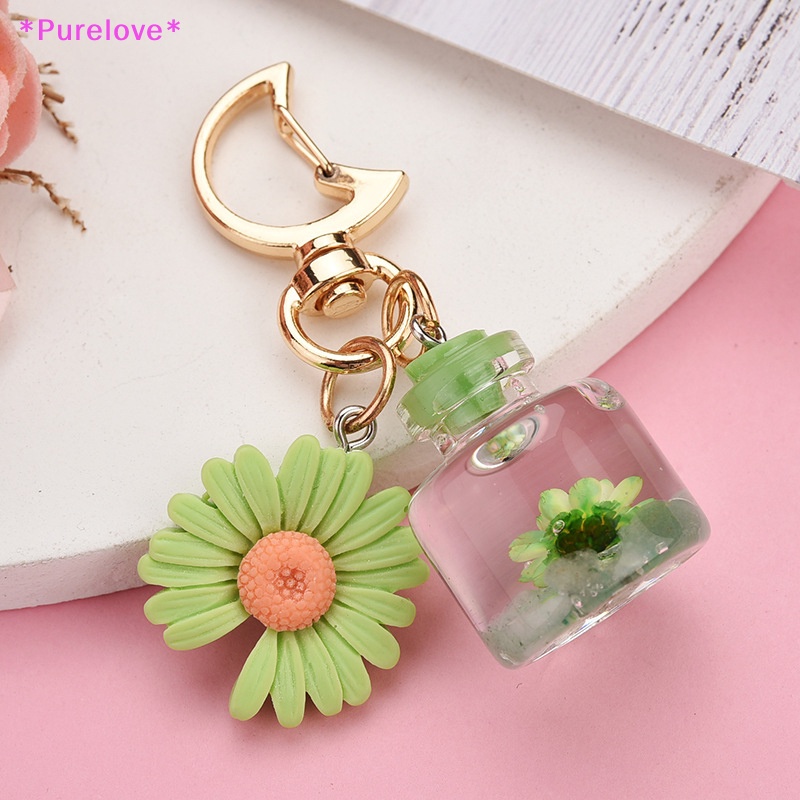 Móc Khóa Hình Lọ Điều Ước Đính Hoa Và Mặt Trăng Sáng Tạo Mới