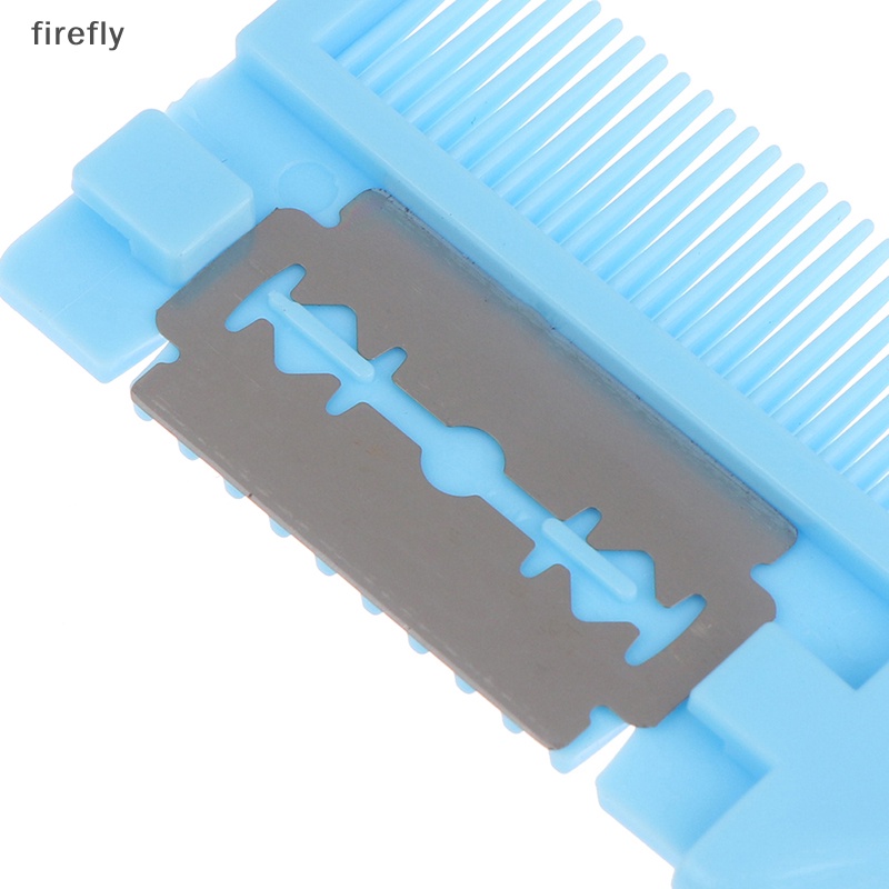 Lược Chải Tóc Hai Mặt Thiết Kế Mỏng Kèm Lưỡi Dao Tiện Dụng DIY