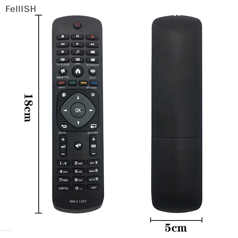 Điều Khiển Từ Xa RM-L1220 Màu Đen Bằng ABS Chất Lượng Cao Thay Thế Cho TV Philips ABS 439br