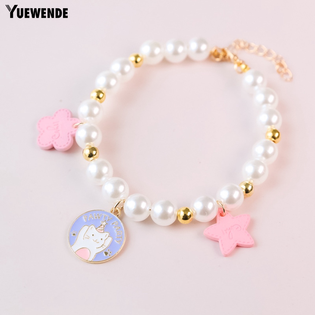 Vòng Cổ Chuỗi Hạt Nhỏ Thanh Lịch Dễ Phối Đồ Làm Đạo Cụ Chụp Ảnh Cho Thú Cưng
