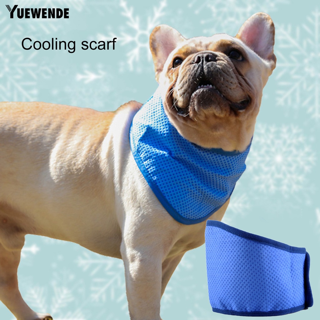 Yq.e Khăn Choàng Cổ Hình Tam Giác Làm Mát Thoáng Khí Có Thể Điều Chỉnh Nhiệt Độ Thời Tiết Mùa Hè Cho Thú Cưng