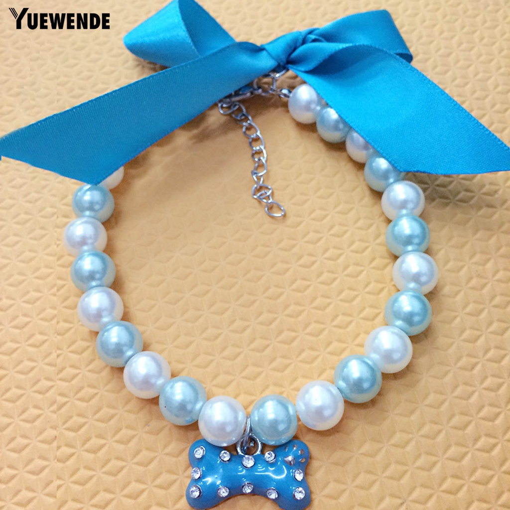 Vòng Cổ Ngọc Trai Giả Thời Trang Chống Dao Động Cho Thú Cưng YQ.E