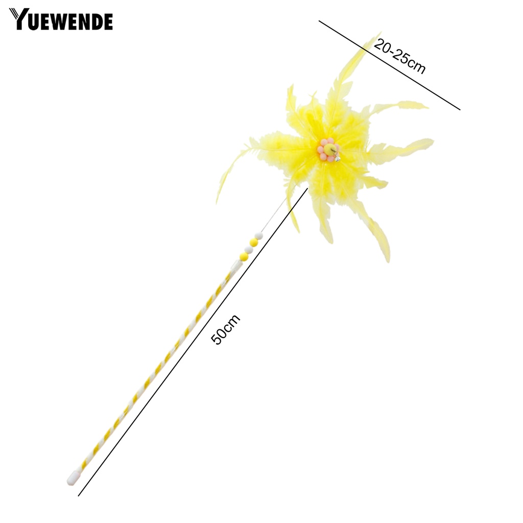 Yq.e Đồ Chơi Dây Thép Thể Thao Hình Bông Tuyết / Cối Xay Gió Lông Vũ Thanh Lịch Vui Nhộn Cho Mèo Cưng