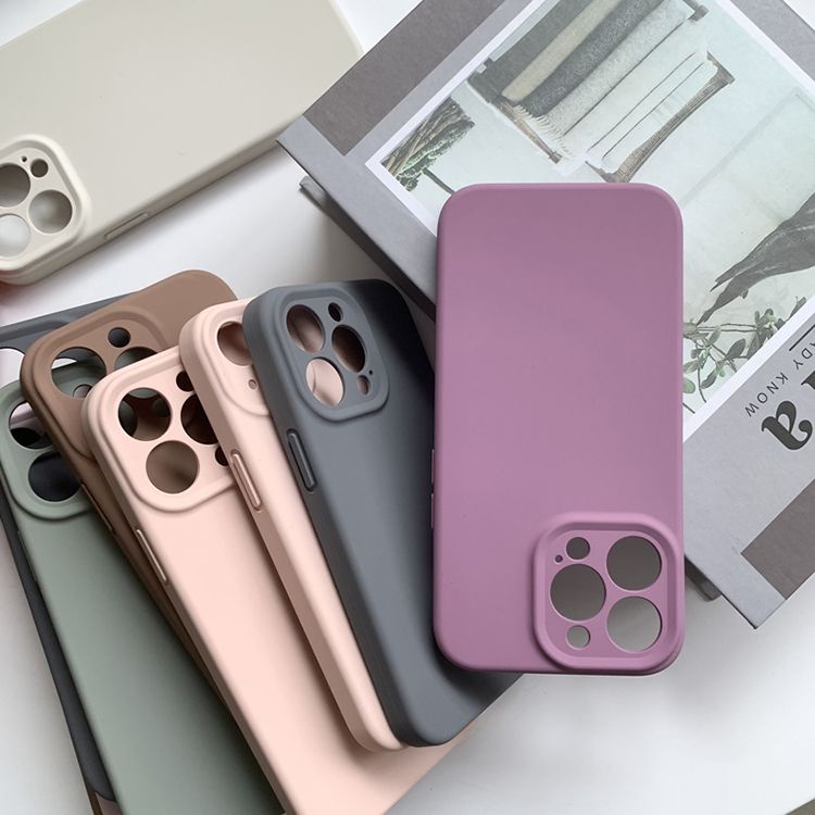 Ốp Điện Thoại Silicon Dẻo Màu Trà Sữa Dễ Thương Chống Rơi Cho Iphone14plus Iphone13 / Iphone12promax / 11