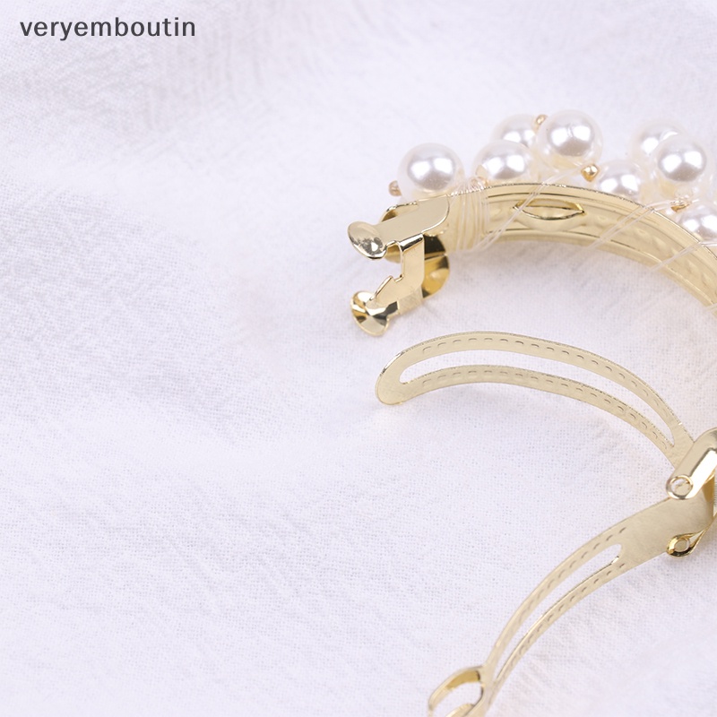 Kẹp Tóc Đuôi Ngựa Đính Ngọc Trai Thanh Lịch Dành Cho Nữ