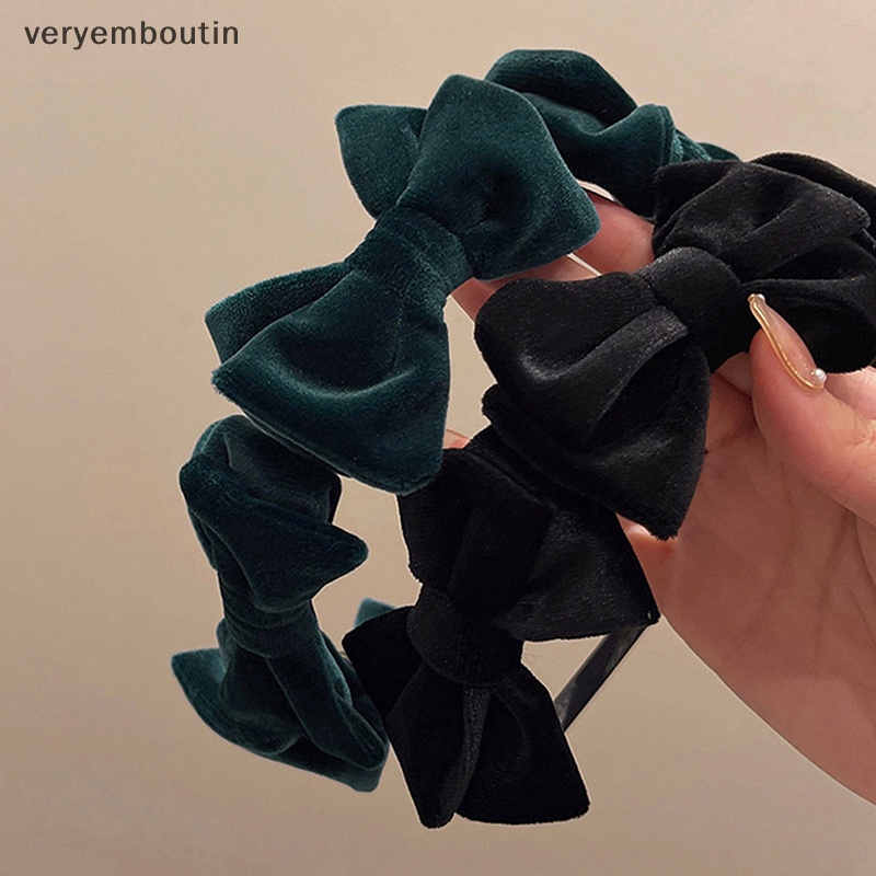 Băng Đô Nhung Thắt Nơ Hình Đầu Lâu Thời Trang Thanh Lịch Cao Cấp