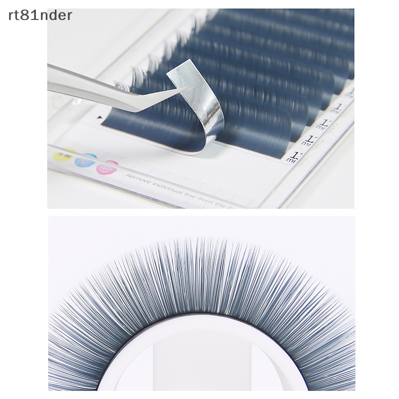 Hộp Lông Mi Giả Bằng Lụa Cong Màu Sắc rt