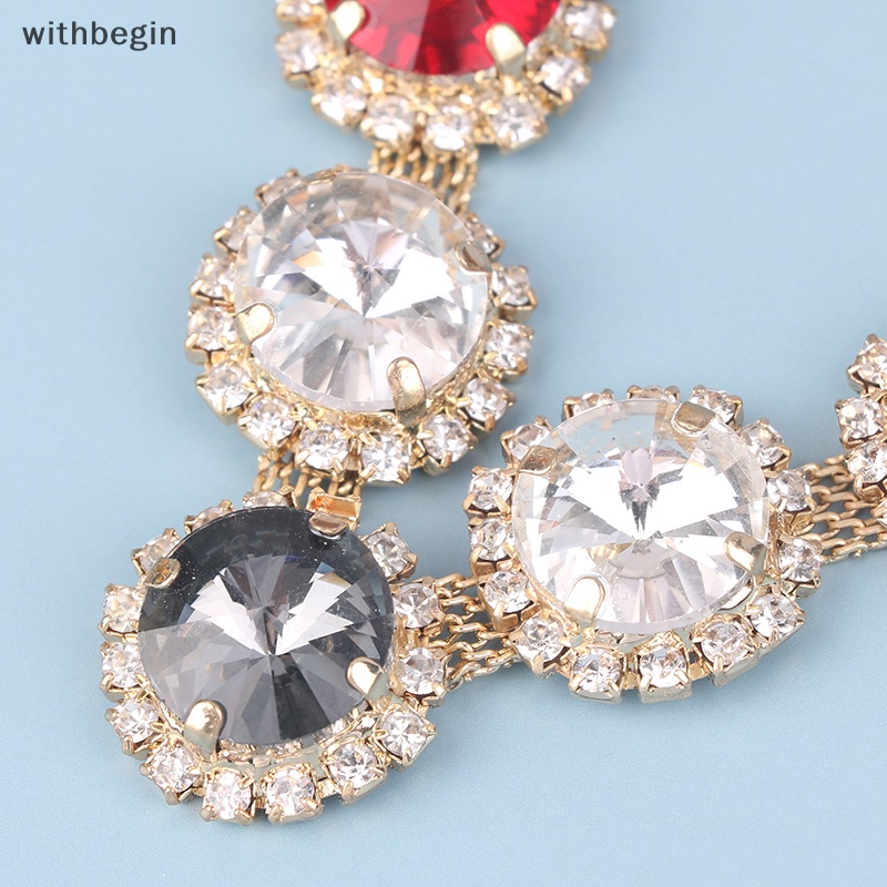 1 Khóa Dây Xích Đính Đá Thủ Công Trang Trí Giày Sandal / Bikini DIY