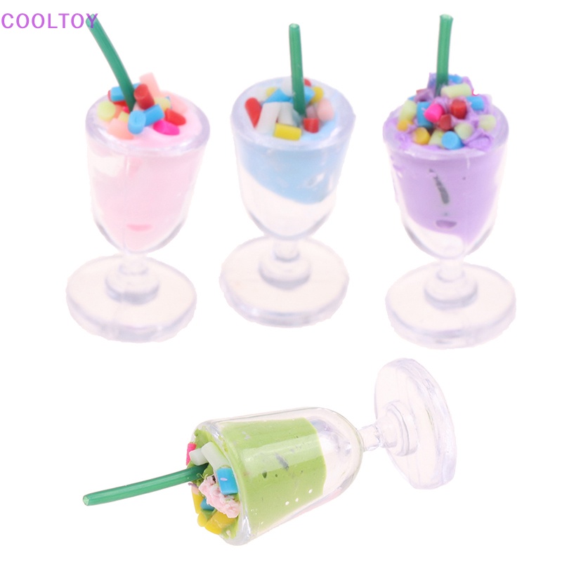 Set 4 Ly Nước Ép Trái Cây / Kẹo / Nước Ép Trang Trí Nhà Búp Bê 1: 12