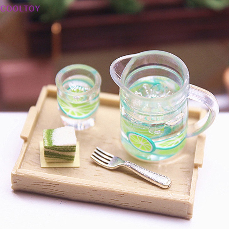 1 Bộ Khay Đựng Trà / Bánh Mini Trang Trí Nhà Búp Bê DIY