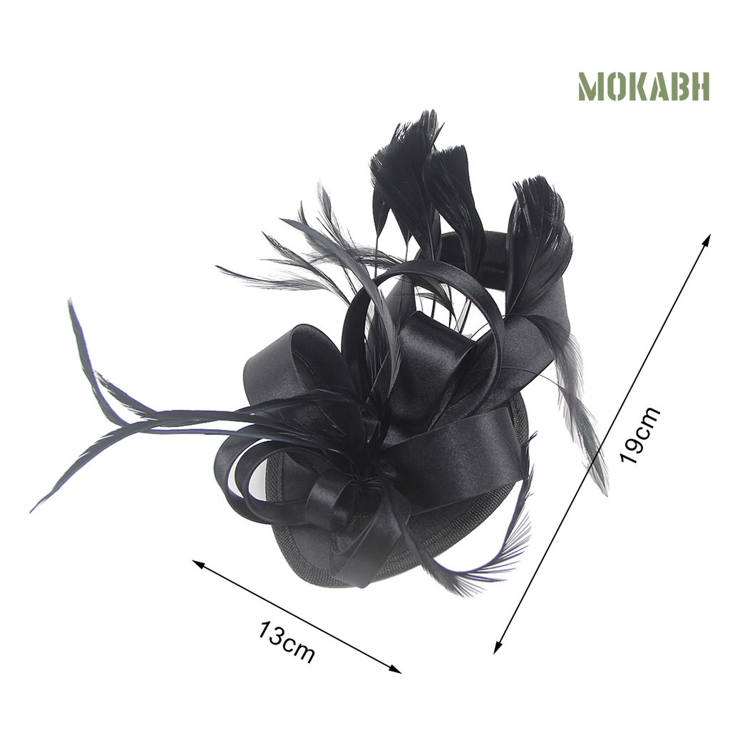 Kẹp Tóc Lông Vũ Bằng Lụa Nhiều Màu Sắc Phong Cách Retro Dành Cho Cô Dâu