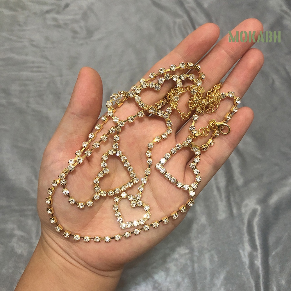 Dây Đeo Hông / Thắt Lưng Đính Đá Hình Trái Tim Thời Trang Đi Biển Cho Nữ