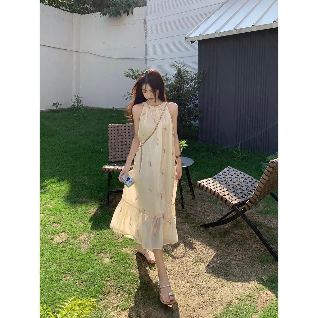 Đầm Hai Dây Dáng Rộng Thêu Hoa Phong Cách Pháp Cổ Điển Thời Trang Cho Nữ 6.3