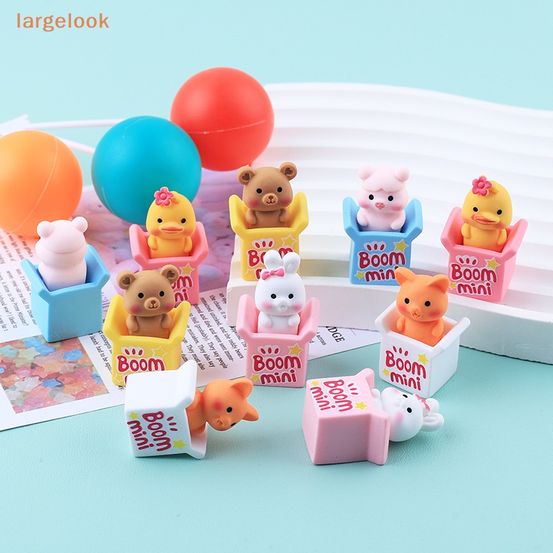 [Lớnlook] Hộp Đựng Kẹp Tóc / Trang Sức Điện Thoại Đồ Chơi Ba Chiều Hình Động Vật Hoạt Hình Mini DIY