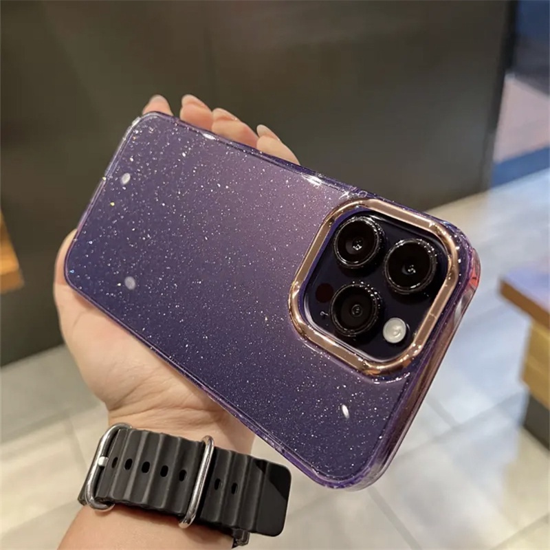Ốp Điện Thoại PC Cứng Viền Mềm Trong Suốt Chống Sốc Chống Rơi Cho Iphone14 13 12 11Pro Max 14