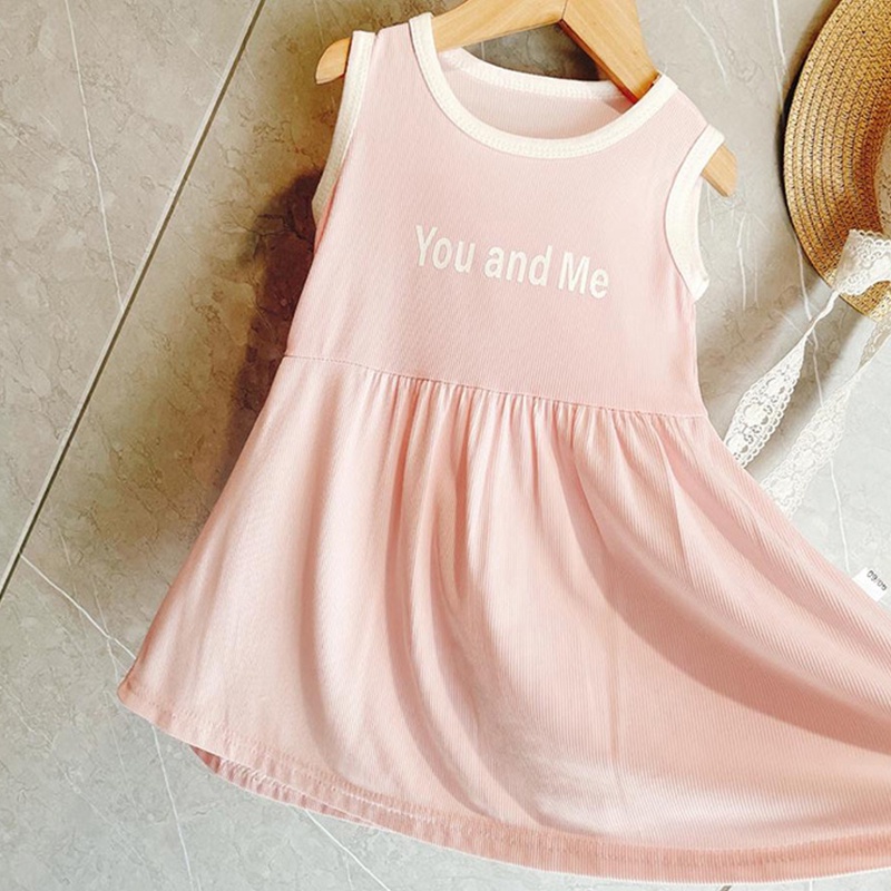 Đầm Mùa Hè 2023 Sát Nách Bằng Lụa Lạnh Cho Bé Gái 2-9 Tuổi