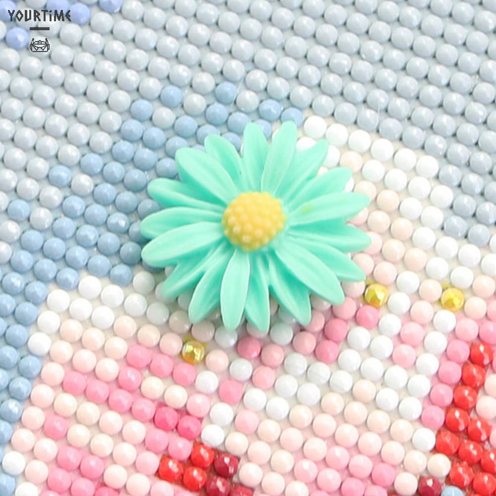 Vỏ Tranh Đính Đá 5D Tự Làm Có Nam Châm Hình Hoa Trang Trí Nhà Cửa