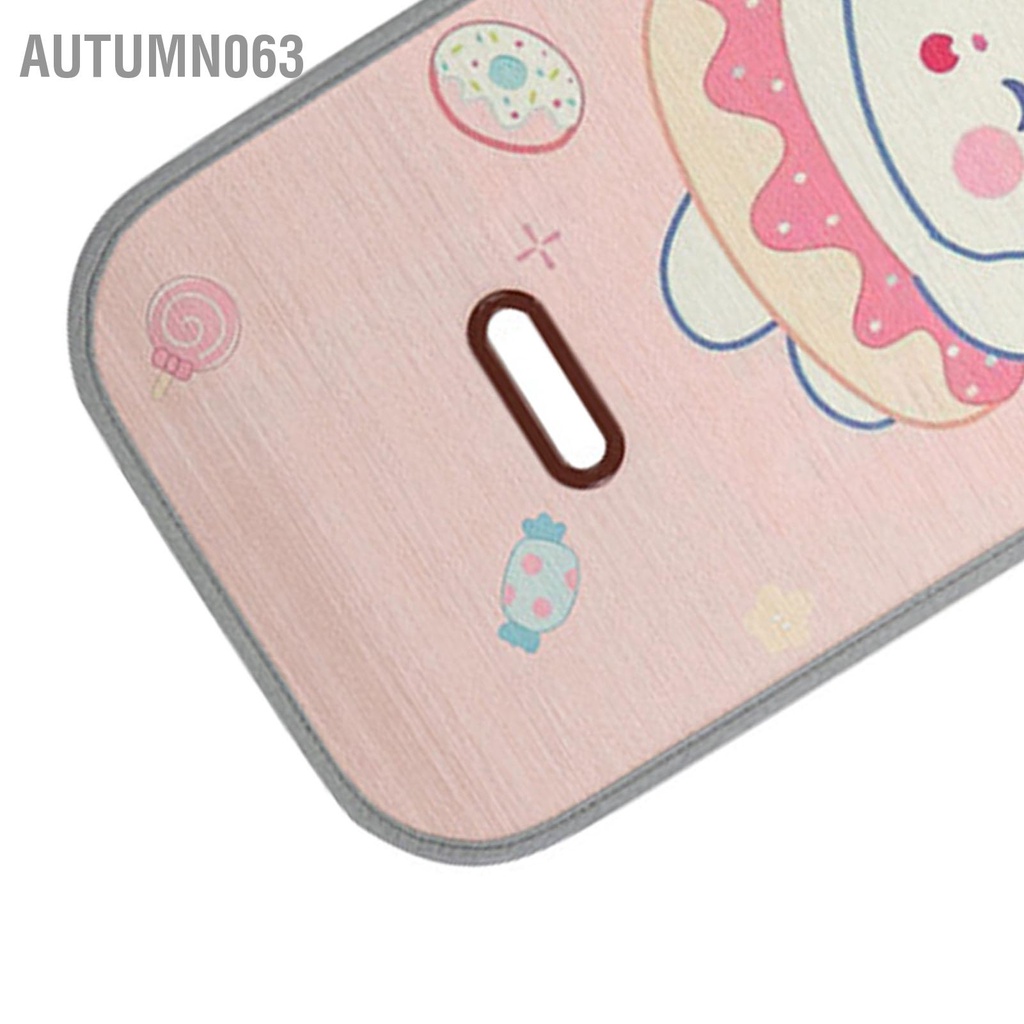 Autumn063 Xe Đẩy Cooler Pad Họa Tiết Dễ Thương Làm Mát Thảm Tre Đa Năng Thoáng Khí Miếng Lót Ghế