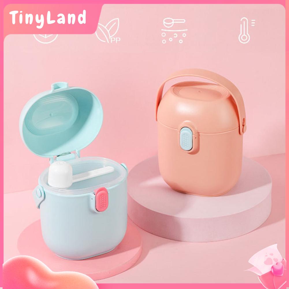 TinyLand Bình đựng sữa bột cho bé Hộp lưu trữ đồ ăn nhẹ trái cây dung tích lớn dễ thương du lịch cmman