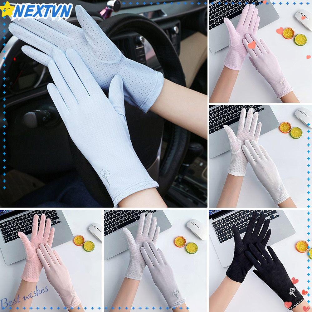 Găng Tay Chống Nắng Tia UV Bằng Lụa Lạnh Thời Trang Mùa Hè