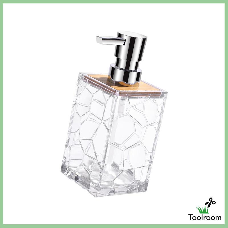 Bình Đựng Xà Phòng Rửa Tay Dạng Nhấn Bằng Acrylic Trong Suốt