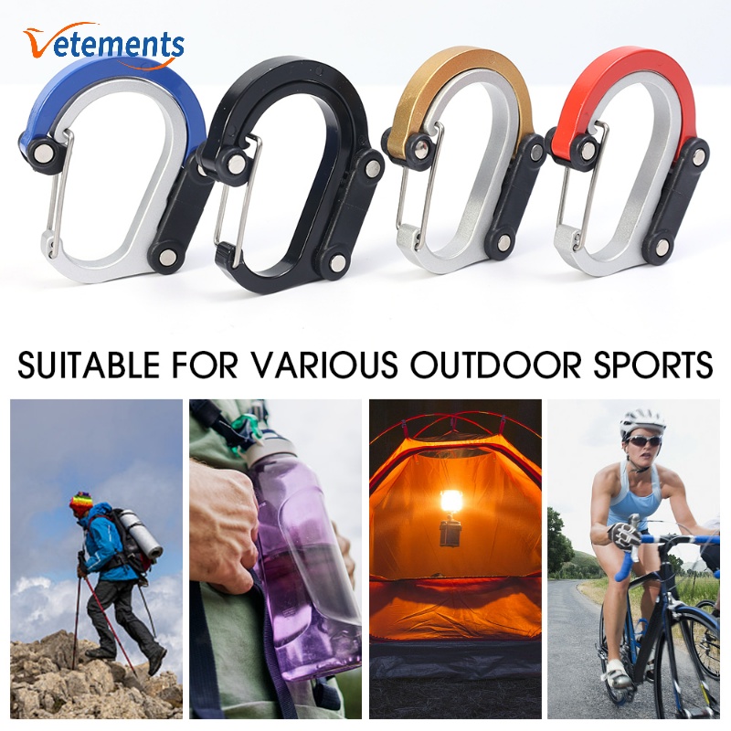1 Móc Khóa Leo Núi Bằng Hợp Kim Nhôm Nhiều Màu