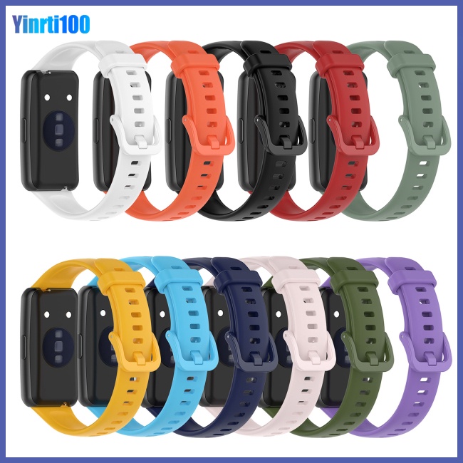 Dây Đeo Thay Thế Chất Liệu Silicon Màu Trơn Phong Cách Thể Thao Cho Huawei Band 7