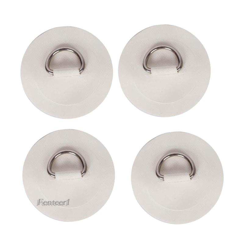 1 [Fenteer1] 4 Miếng Dán Vòng Chữ D Bằng Thép Không Gỉ Cho Thuyền Không Cần Khoan Lỗ