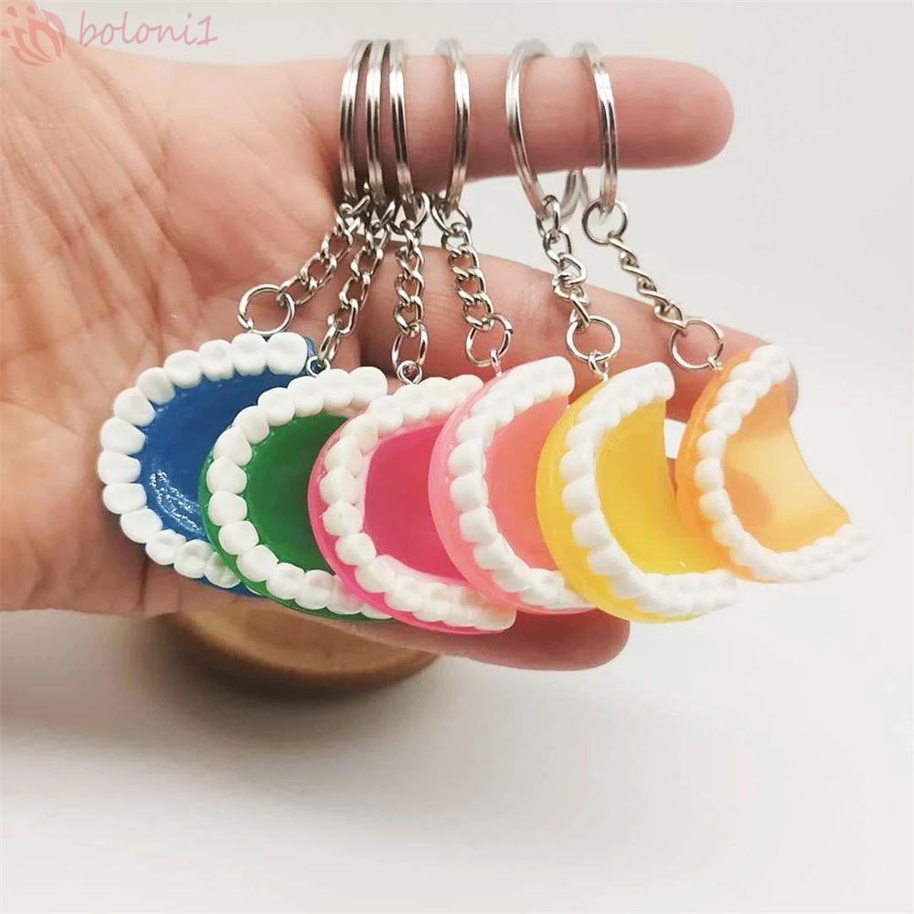 Móc Khóa Hình Chiếc Răng Bằng Nhựa Màu Sắc Ngẫu Nhiên