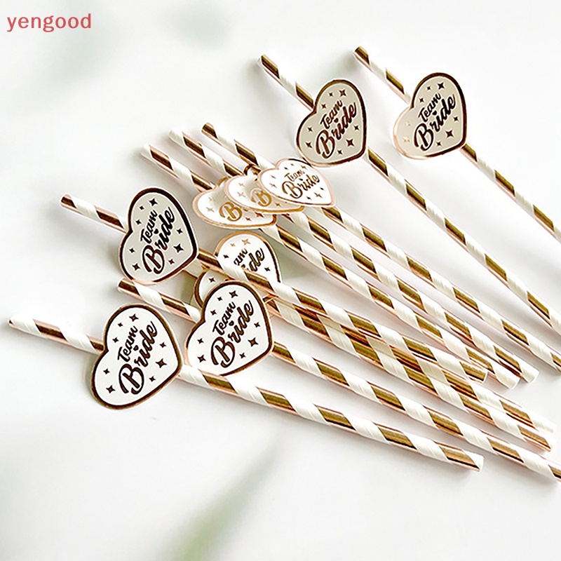 Set 10 Ống Hút Giấy Dùng Cho Tiệc Cưới