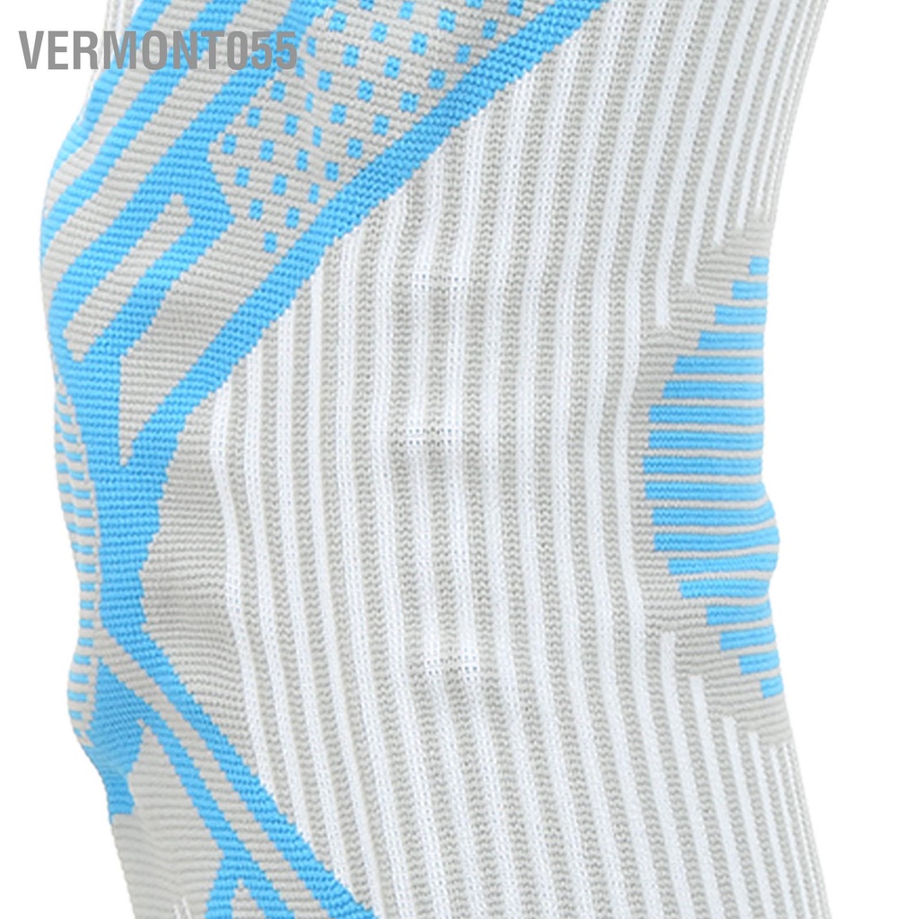 Vermont055 1 Nẹp Đầu Gối Thể Thao Miếng Lót Nylon Đan Lò Xo Silicone Bảo Vệ Hỗ Trợ Màu Xanh Cho Bóng Rổ Chạy