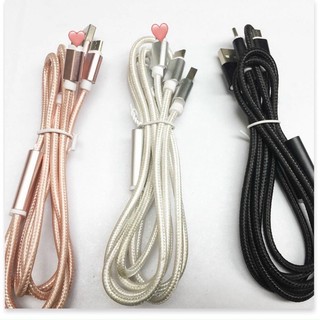 (Giá sỉ) Cáp sạc dây dù đa năng 3 đầu-Type C-Micro USB mẫu 1
