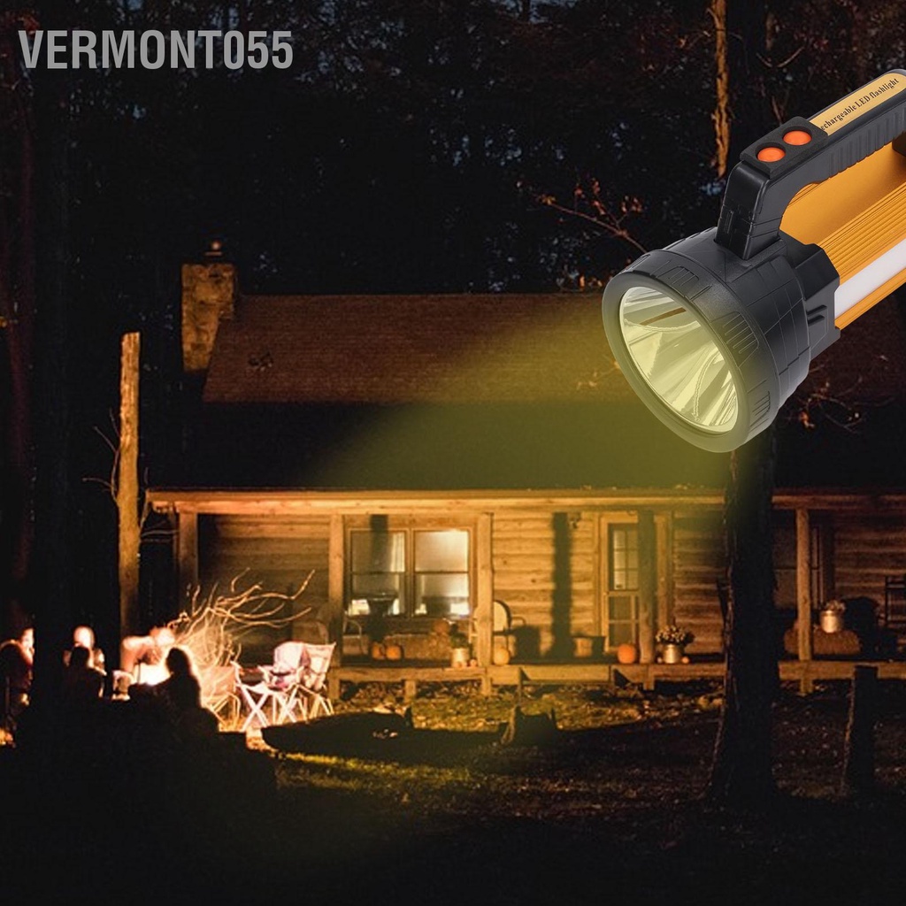 Vermont055 Đèn Trợ Sáng Cầm Tay Tầm Xa Siêu Sạc Câu Cá Ngoài Trời Pin Di Động Mỹ 100V‑240V