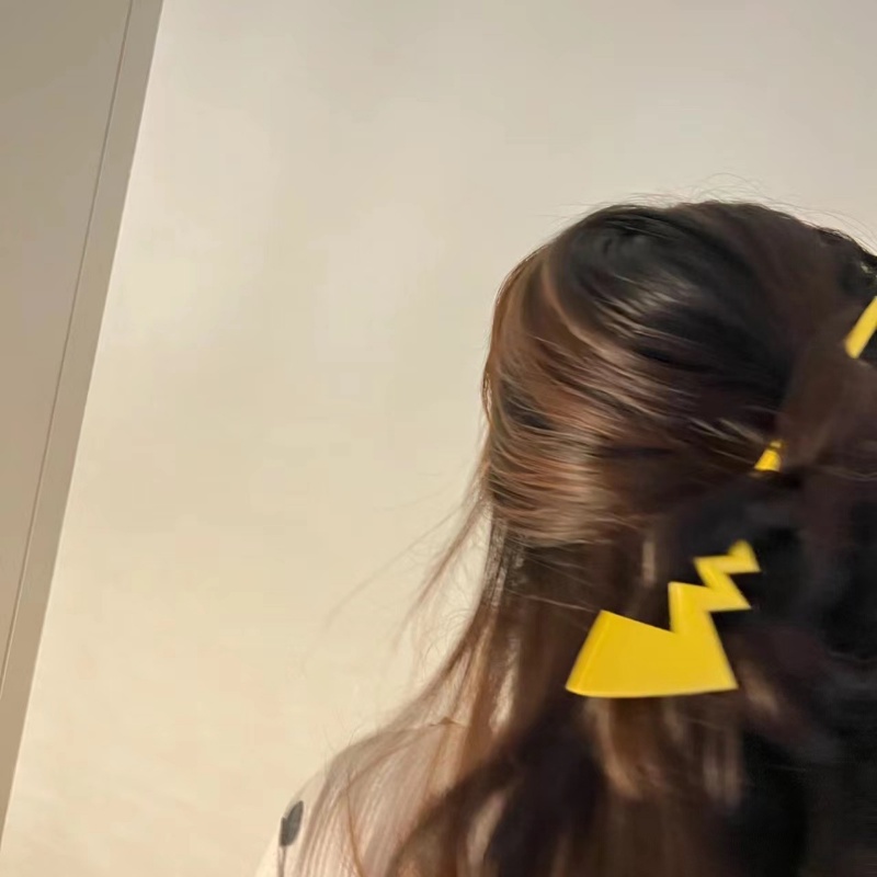 Kẹp Tóc Màu Vàng Bằng Acrylic Thời Trang Cho Nữ