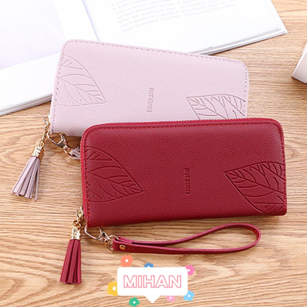 Ví Da PU Dài Có Khóa Kéo MIHAN1 Dành Cho Nữ