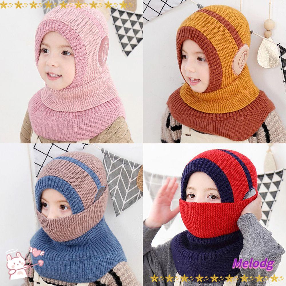 Mũ Dệt Kim Lót Nhung In Họa Tiết Tai Nghe Dễ Thương Thời Trang Thu Đông Cho Bé