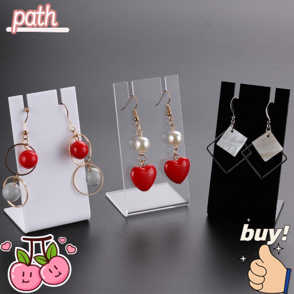 Bộ 5 Giá Đỡ Trưng Bày Trang Sức Màu Trắng / Đen Trong Suốt Độc Đáo DIY