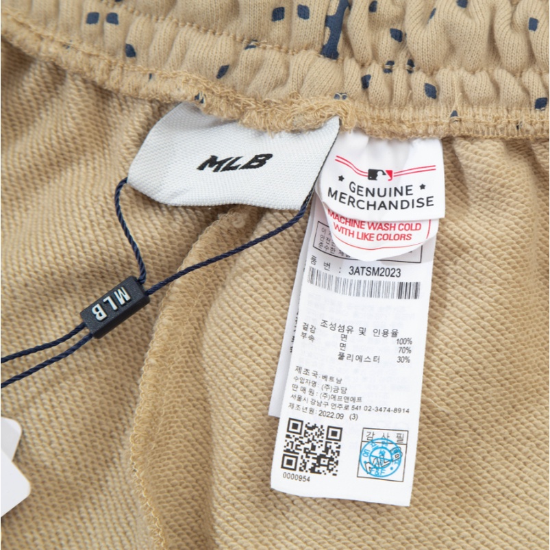 Hàng Có Sẵn! Quần Short Lưng Thun Thêu Logo MLB Thời Trang Mùa Hè Cho Nam Và Nữ