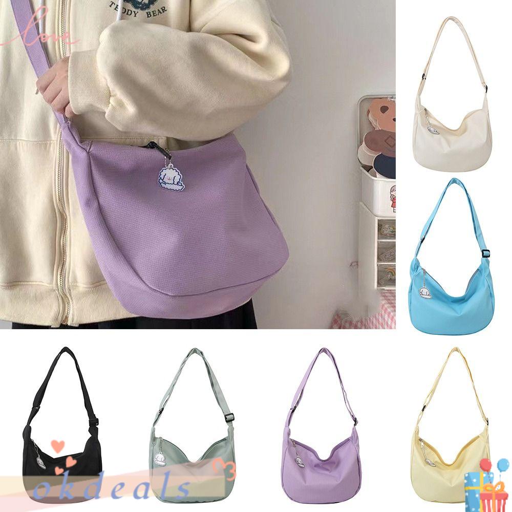 Túi Xách Đeo Vai Vải Bạt Ngăn Chứa Rộng Thời Trang Nữ