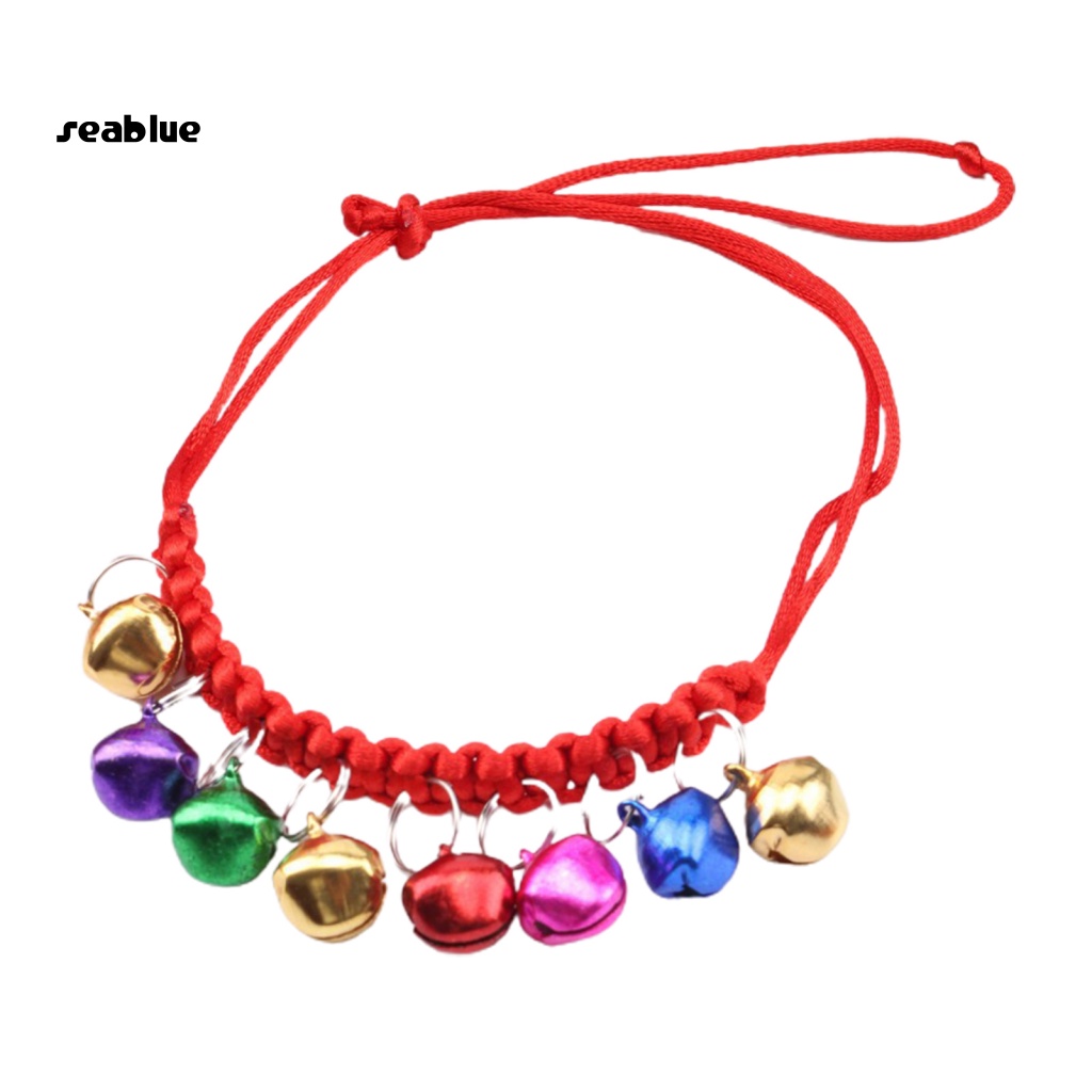 Vòng Cổ Handmade Có Chuông Màu Đỏ Thời Trang Nhẹ Nhàng Thoải Mái Dành Cho Thú Cưng