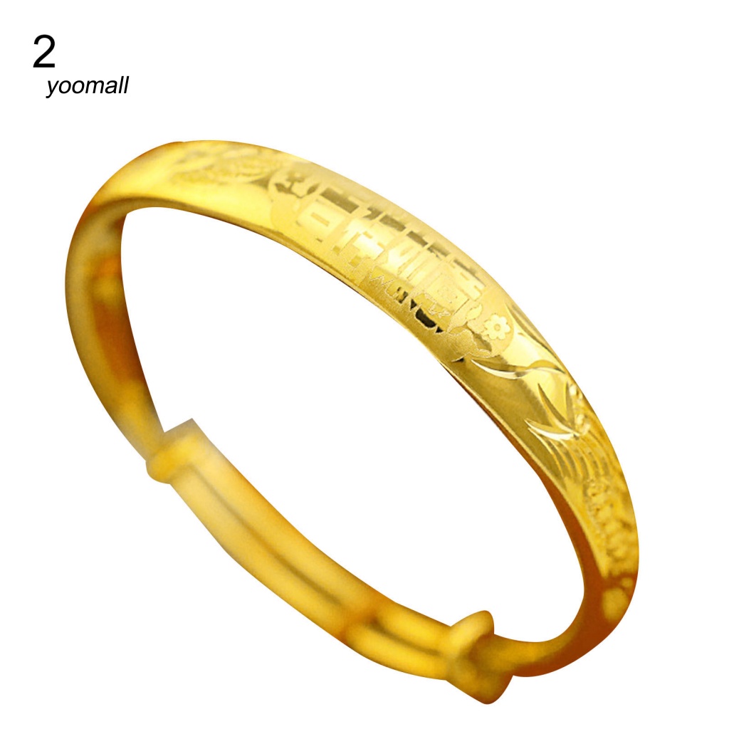 Vòng Đeo Tay Màu Vàng Đồng Tinh Xảo Không Phai Có Thể Điều Chỉnh Kích Thước Cho Đám Cướ