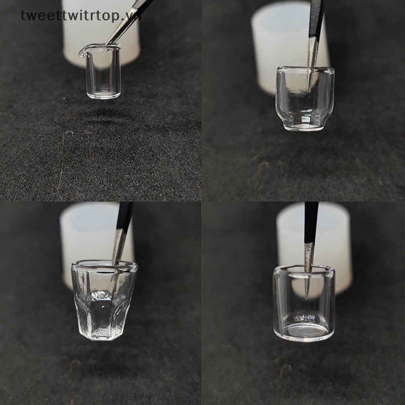 Khuôn Silicon Làm Ly Nước Mini Trang Trí Nhà Búp Bê DIY