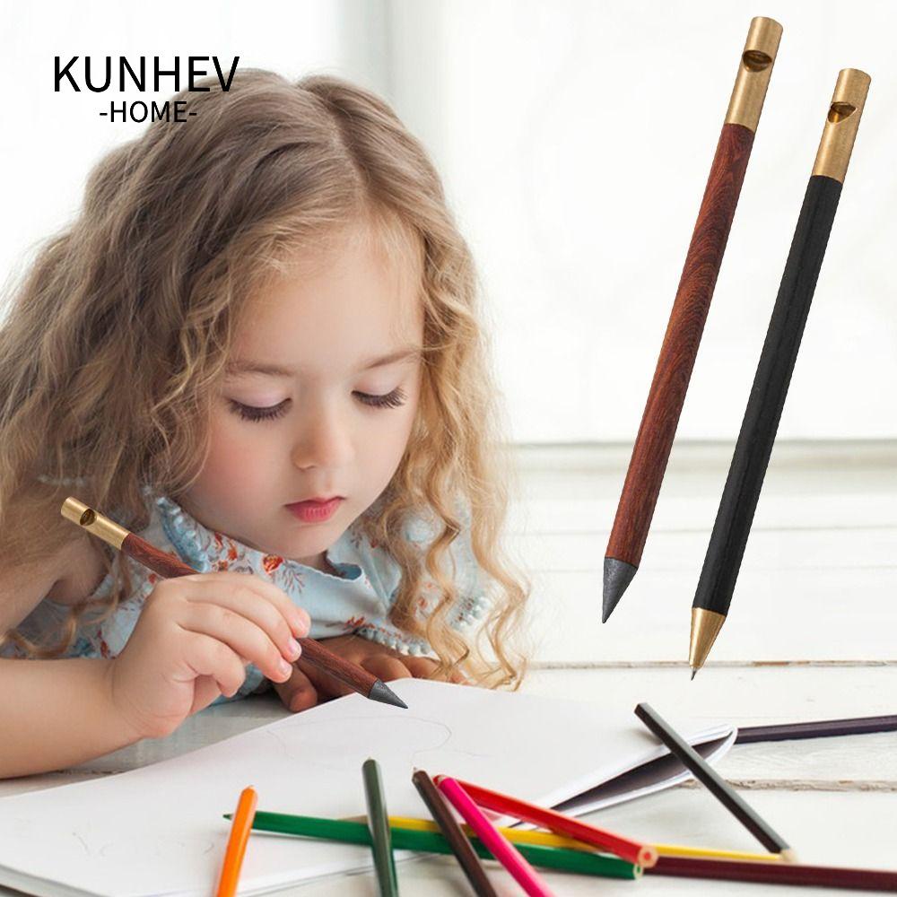 KUNHEV Set 2 Bút Chì Gỗ HB Không Giới Hạn Có Còi Lâu Trôi