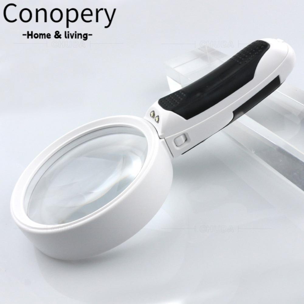 CONOPERY Kính Lúp Phóng Đại 20 Lần Có Đèn LED Chuyên Dụng Sửa Chữa