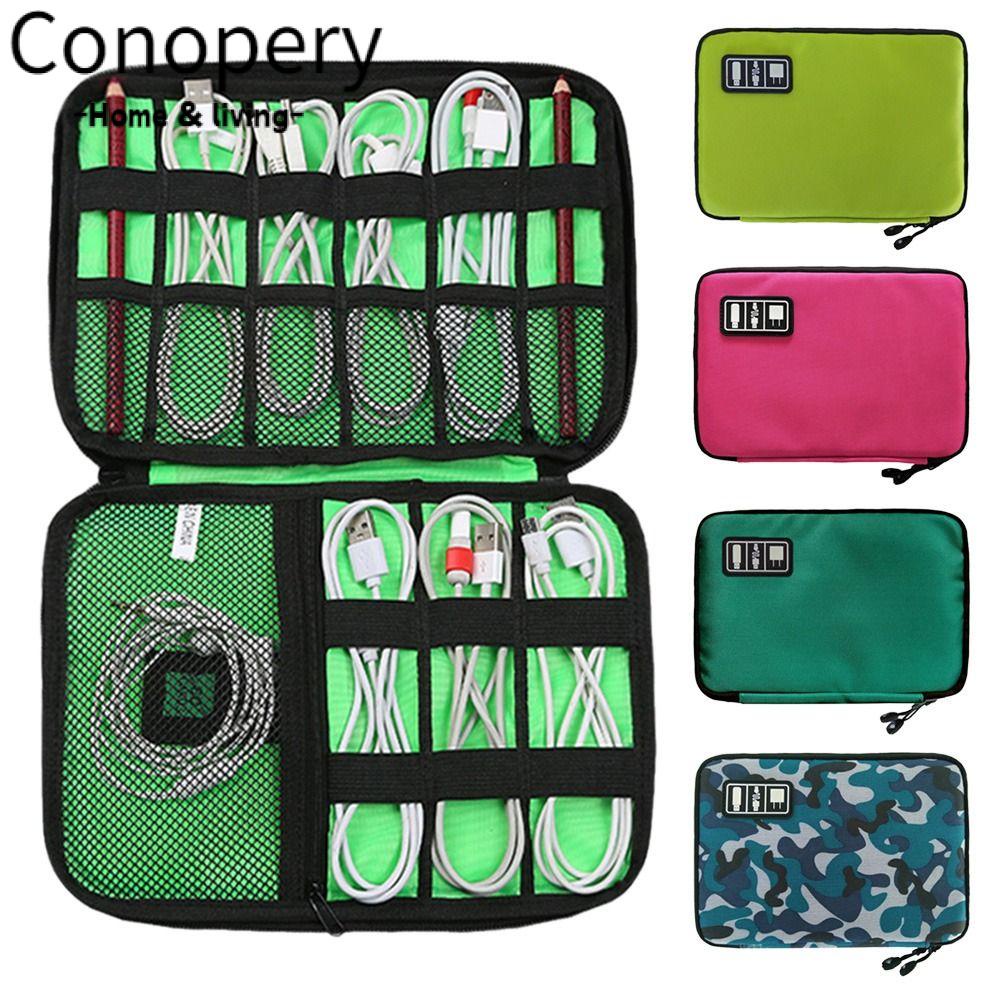 CONOPERY Túi Đựng Dây Cáp Sạc Dự Phòng USB Tiện Dụng Ốp