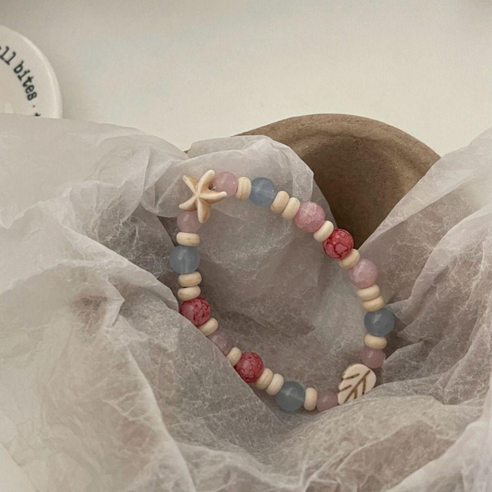 Vòng Tay Chuỗi Hạt Gốm Sứ Phối Hoa Mắt Mèo Thời Trang Hàn Quốc