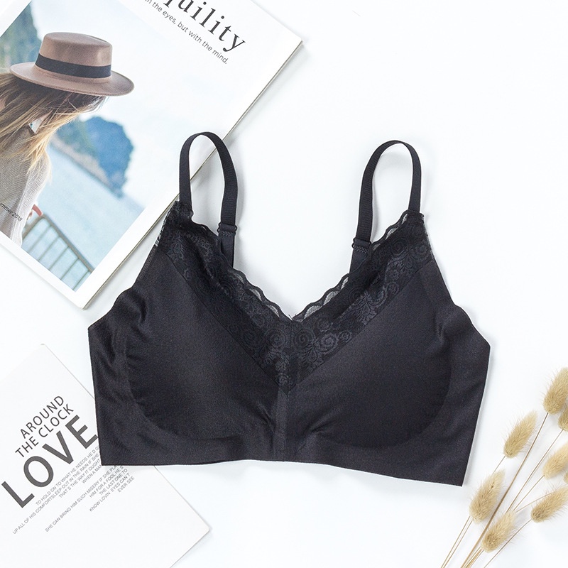 Áo Ngực Ren Mỏng Không Gọng Có Đệm Nâng Ngực Thoải Mái Gợi Cảm