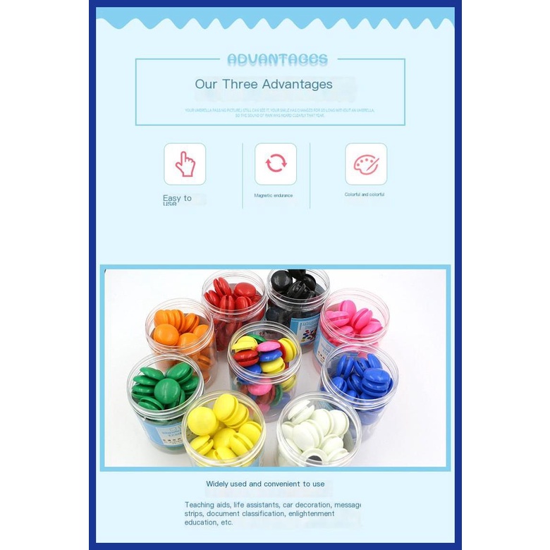 Khóa Nam Châm Tròn Từ Tính Mạnh Mẽ 30mm Màu Sắc 50 Thùng Hỗ Trợ Làm Việc