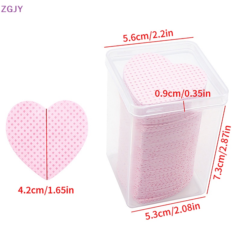 Hộp 200 Bông Tẩy Sơn Móng Tay Trái Tim Tiện Lợi Mới